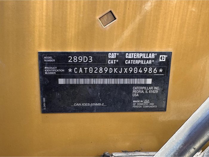 2021 Caterpillar 289D3