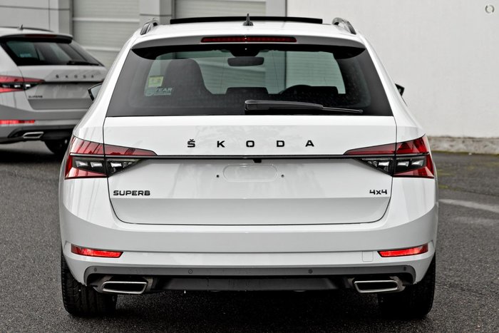 2024 SKODA Superb 206TSI SportLine NP MY24 4X4 Constant Moon White