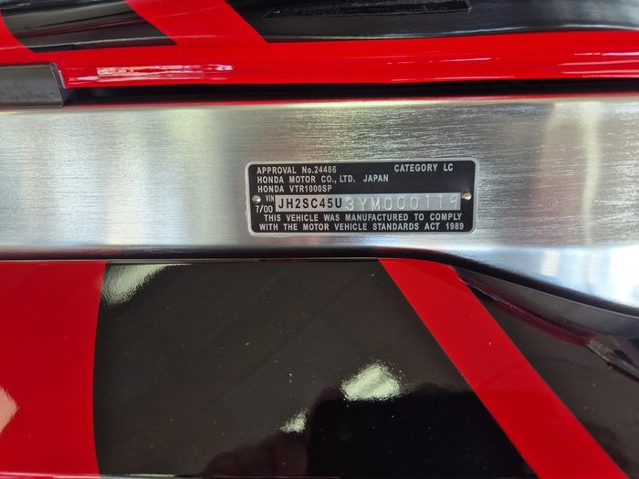 2000 Honda VTR1000SP-1 VTR-SP Red