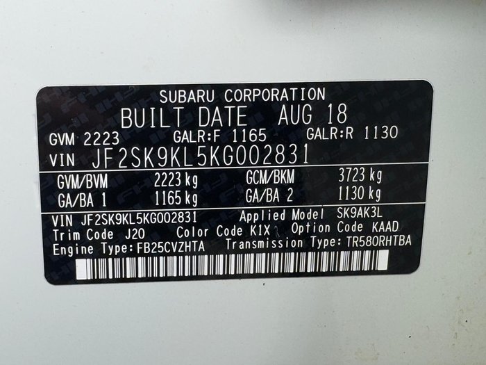 2018 Subaru Forester 2.5i