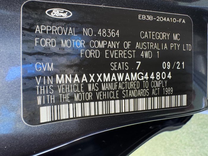 2021 Ford Everest Sport