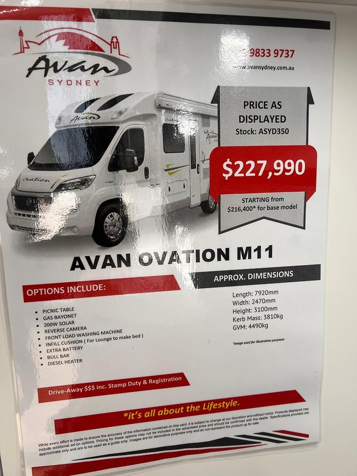 2025 Avan Ovation M11