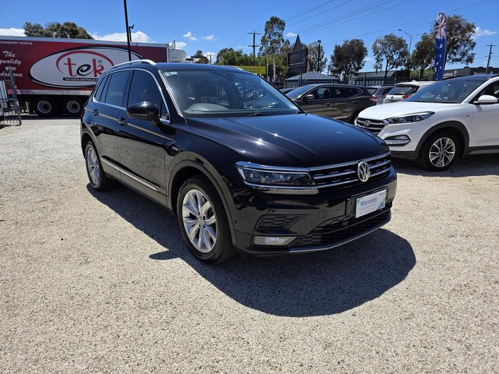 2018 Volkswagen Tiguan 132TSI Comfortline 5N MY19 Four Wheel Drive Deep Black