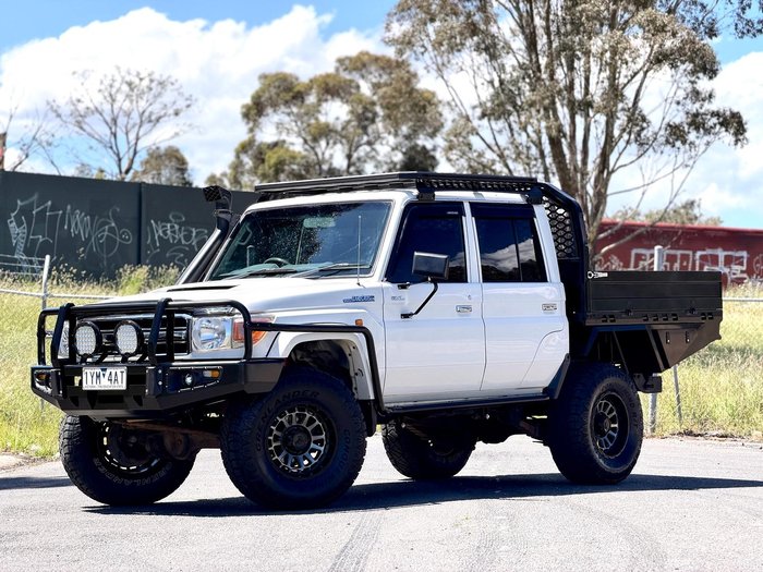 2014 Toyota Landcruiser GXL VDJ79R 4X4 Dual Range French Vanilla