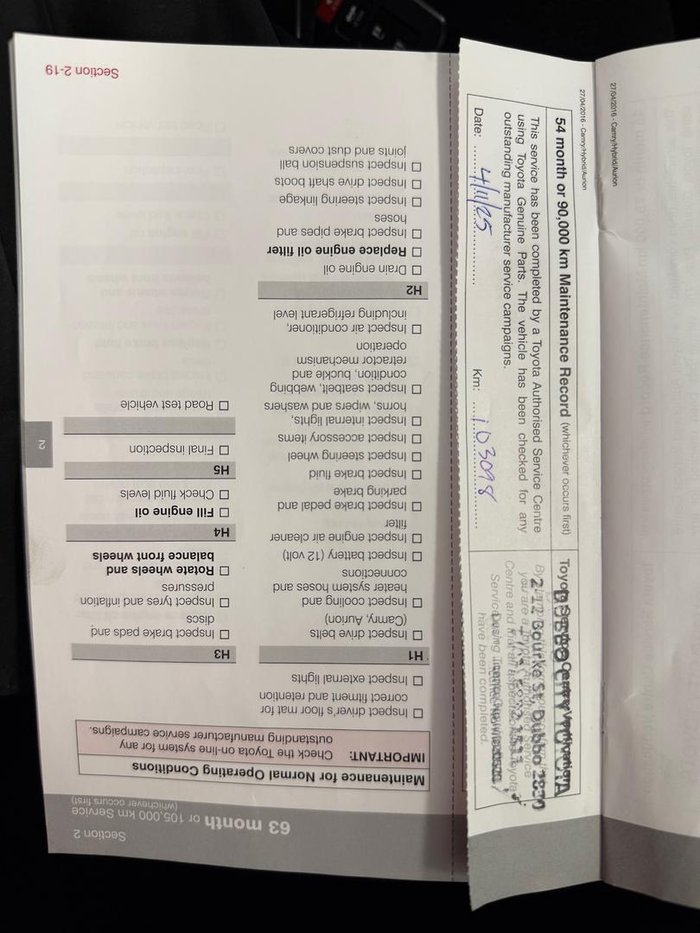 2016 Toyota Camry Atara S ASV50R Diamond White