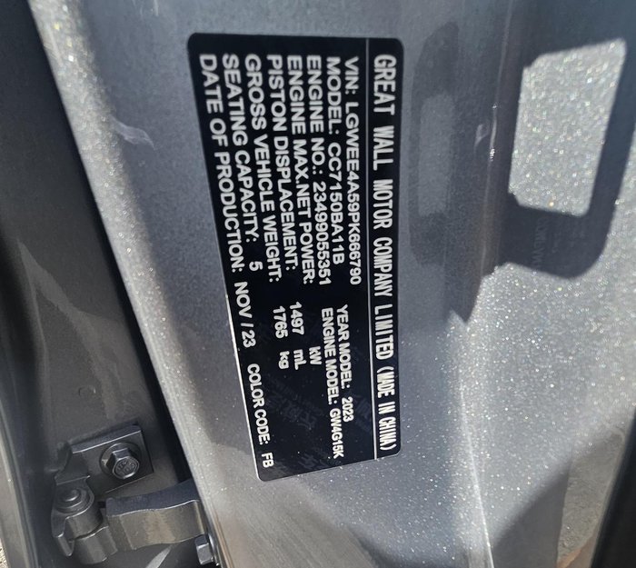 2023 GWM Haval Jolion Lux