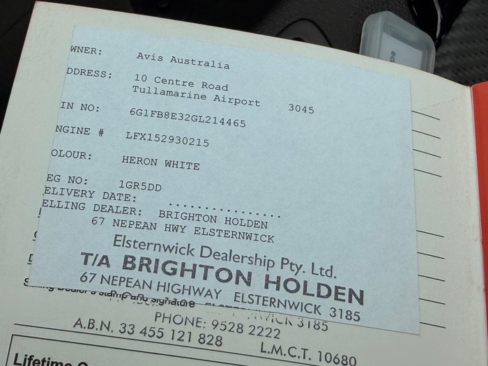 2016 Holden Commodore SV6