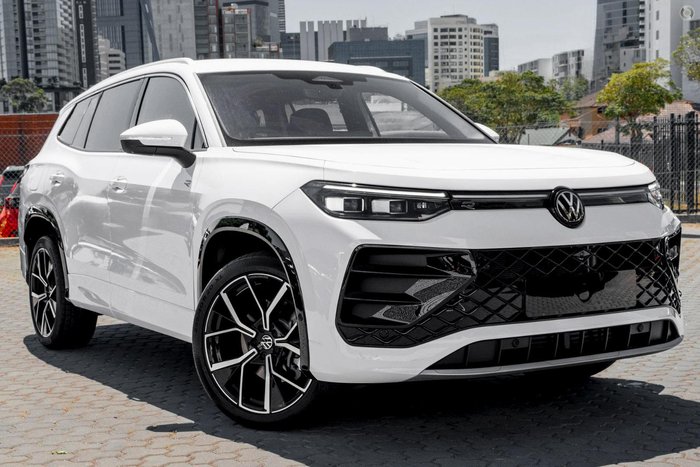 2025 Volkswagen Tayron 195TSI R-Line R4 MY25 Four Wheel Drive Pure White