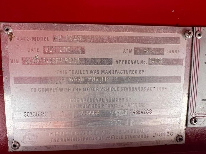 Howard Porter Tri Axle Drop Deck With Bi-Fold Ramps