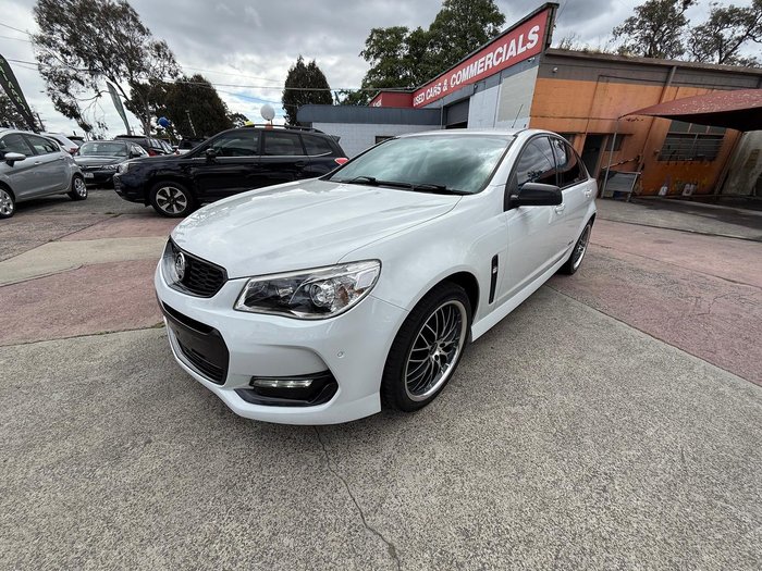 2016 Holden Commodore SV6 Black VF Series II MY16 Heron White