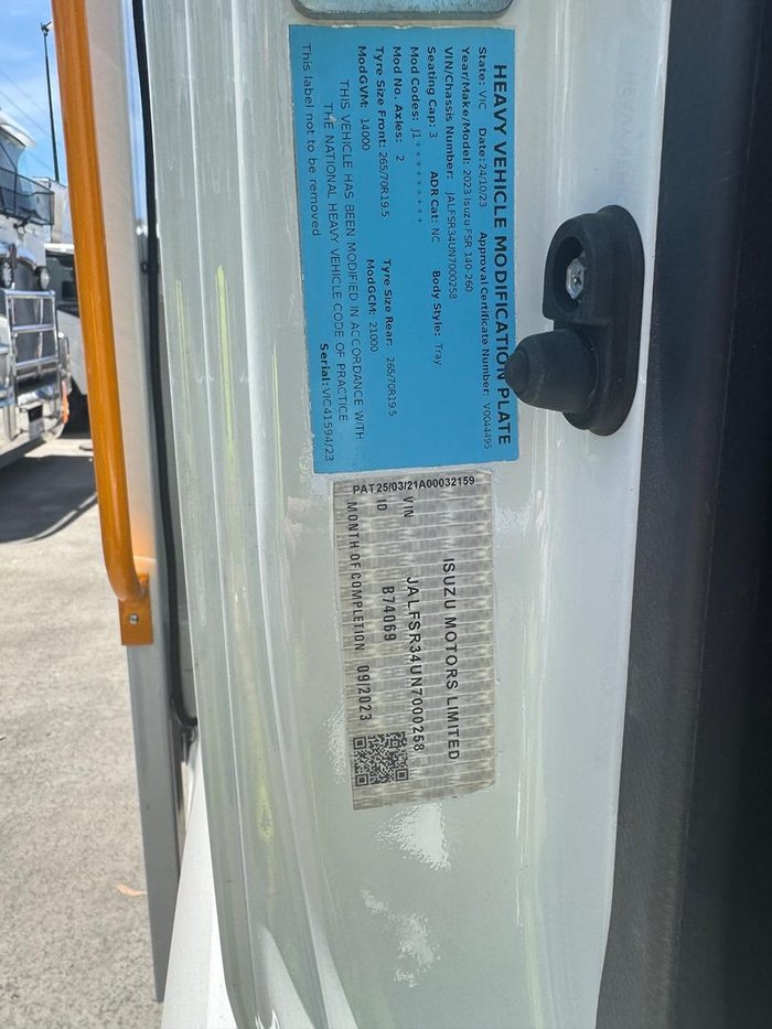 2023 Isuzu Fsr 140/260 Auto FSR 140/260 AUTO