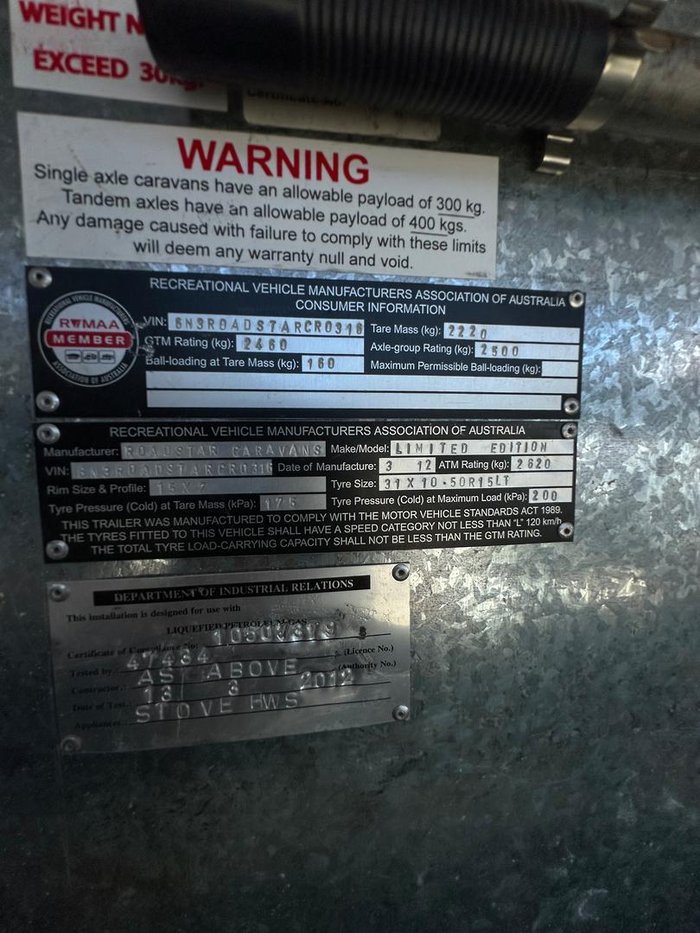 2012 Roadstar Limited Edition 21*