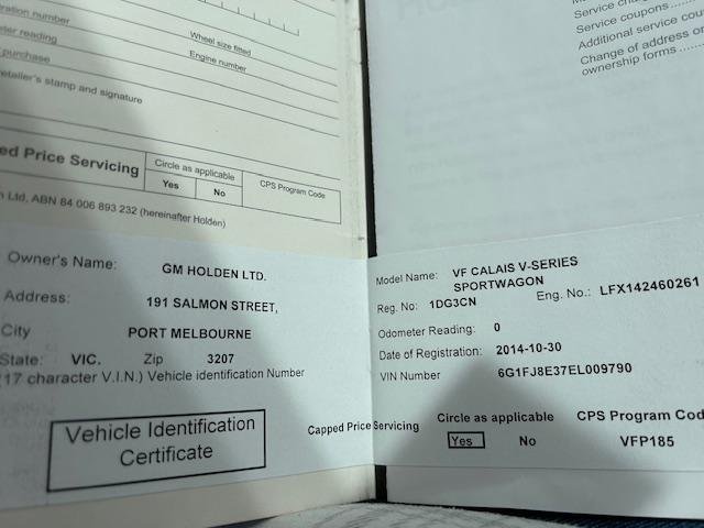 2014 Holden Calais V VF MY14 Nitrate