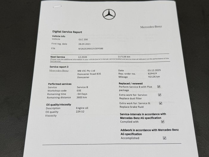 2021 Mercedes-Benz GLC-Class GLC200 X253 Obsidian Black