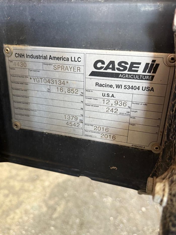 2016 CASE IH Patriot 4430