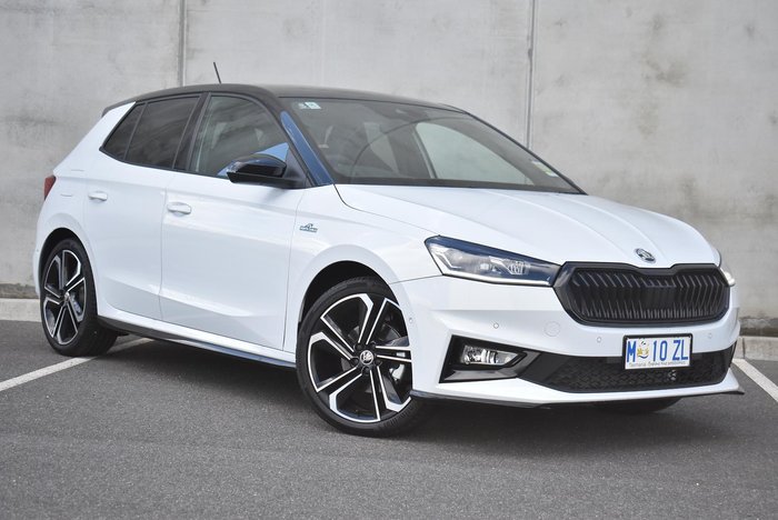 2025 SKODA Fabia 110TSI Monte Carlo PJ MY25 Moon White