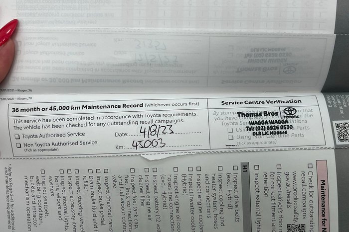 2022 Toyota Kluger GX