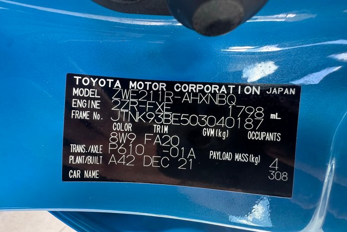 2021 Toyota Corolla Ascent Sport Hybrid