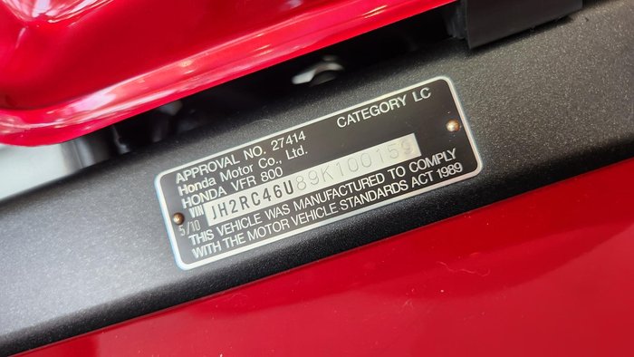 2010 Honda VFR800Fi VFR Maroon