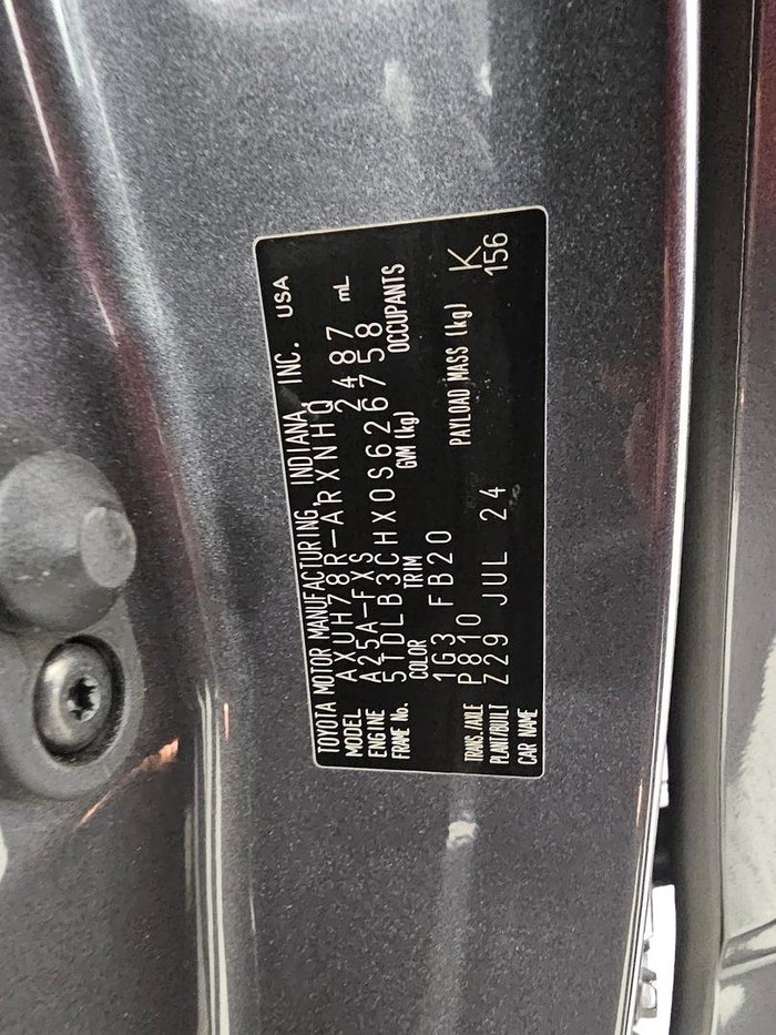 2024 Toyota Kluger GX AXUH78R 4X4 On Demand Graphite