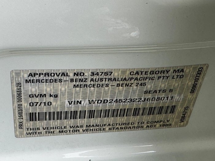 2010 Mercedes-Benz B-Class B180