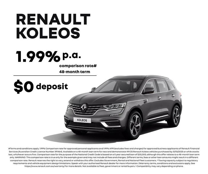2025 Renault Koleos Techno HZG MY25 Four Wheel Drive Metallic Grey