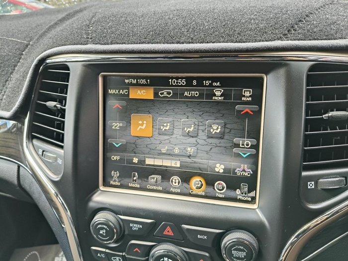 2017 Jeep Grand Cherokee Overland WK MY17 4X4 Dual Range Diamond Black Crystal