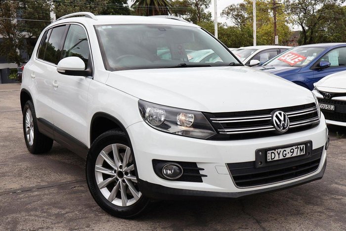 2014 Volkswagen Tiguan 132TSI 5N MY15 Four Wheel Drive Pure White