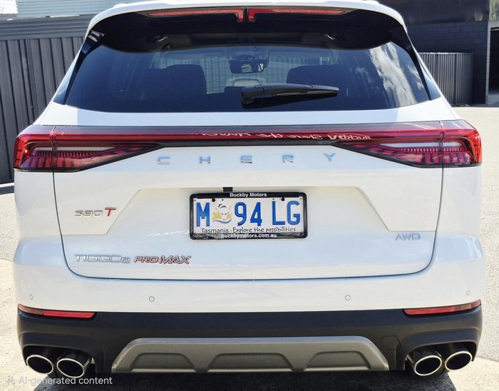 2025 Chery Tiggo 8 Pro Max Ultimate AWD MY24 AWD Lunar White