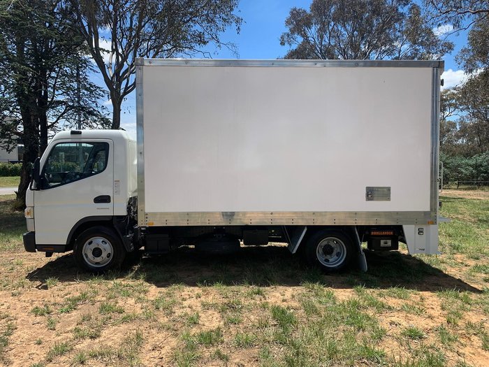 2019 Fuso Canter 515 Wide Cab Rental Pantech With 750Kg Tuckaway Tailgate Loader In Stock Now! White