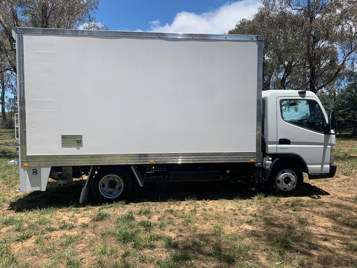 2019 Fuso Canter 515 Wide Cab Rental Pantech With 750Kg Tuckaway Tailgate Loader In Stock Now! White