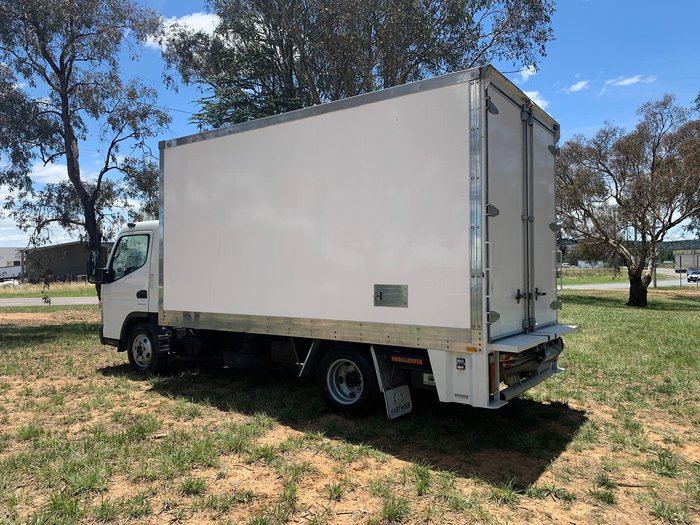 2019 Fuso Canter 515 Wide Cab Rental Pantech With 750Kg Tuckaway Tailgate Loader In Stock Now! White