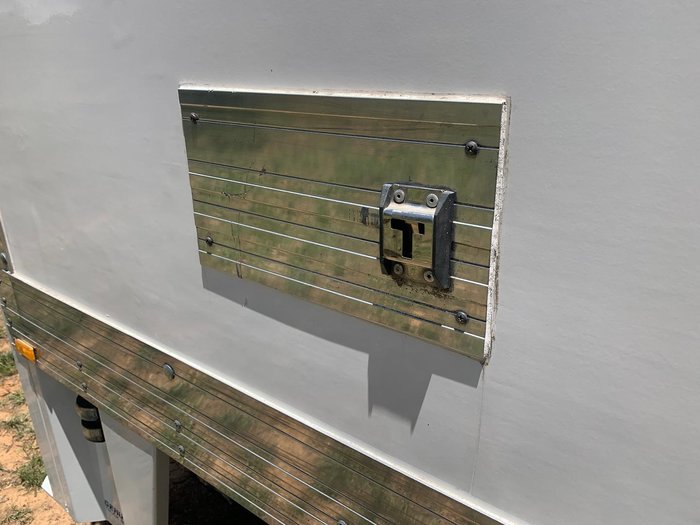 2019 Fuso Canter 515 Wide Cab Rental Pantech With 750Kg Tuckaway Tailgate Loader In Stock Now! White