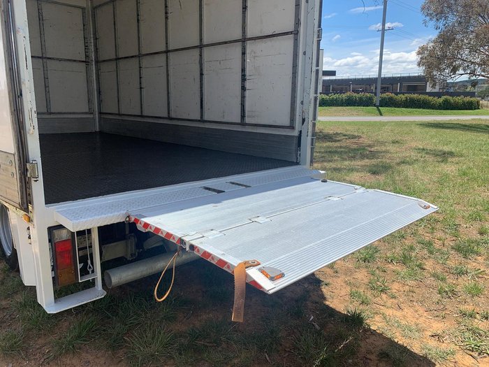 2019 Fuso Canter 515 Wide Cab Rental Pantech With 750Kg Tuckaway Tailgate Loader In Stock Now! White