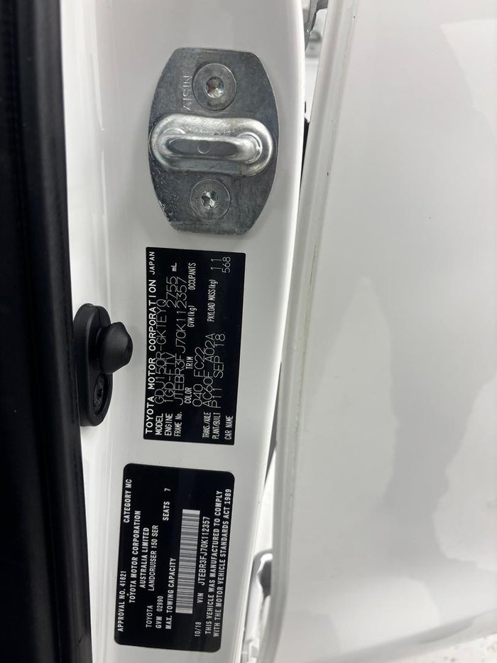 2018 Toyota Landcruiser Prado GXL GDJ150R 4X4 Dual Range Glacier White