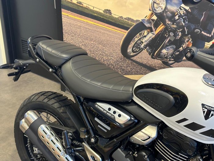 2025 Triumph Scrambler 400 XC Scrambler White