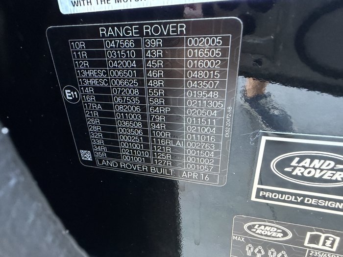 2016 Land Rover Range Rover TDV6 Vogue