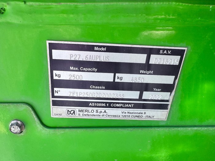 2022 Merlo P27.6 Auplus