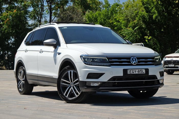 2020 Volkswagen Tiguan 162TSI Highline Allspace 5N MY20 Four Wheel Drive Pure White