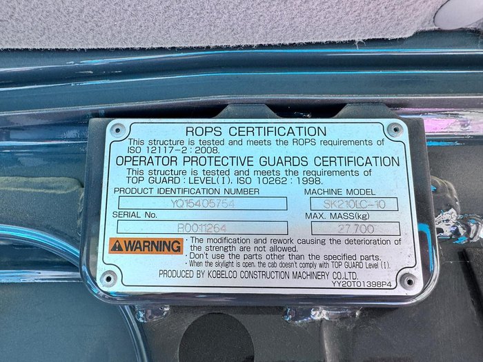 2022 Kobelco Sk210lc-10