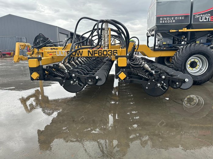 0 SERAFIN ULTISOW NARROW FOLD SINGLE DISC SEEDER NEW YELLOW