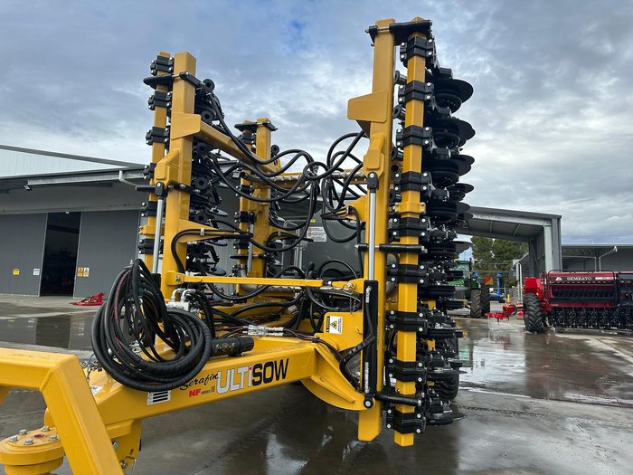 0 SERAFIN ULTISOW NARROW FOLD SINGLE DISC SEEDER NEW YELLOW