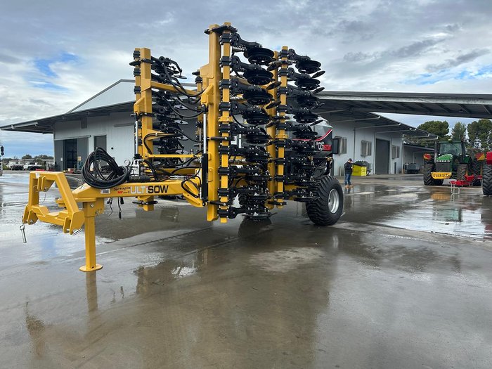 0 SERAFIN ULTISOW NARROW FOLD SINGLE DISC SEEDER NEW YELLOW