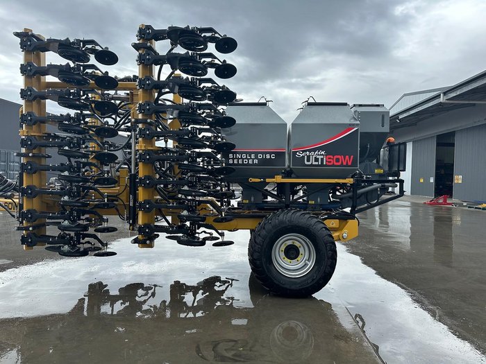 0 SERAFIN ULTISOW NARROW FOLD SINGLE DISC SEEDER NEW YELLOW