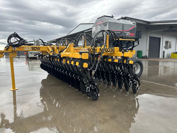 0 SERAFIN ULTISOW NARROW FOLD SINGLE DISC SEEDER NEW YELLOW