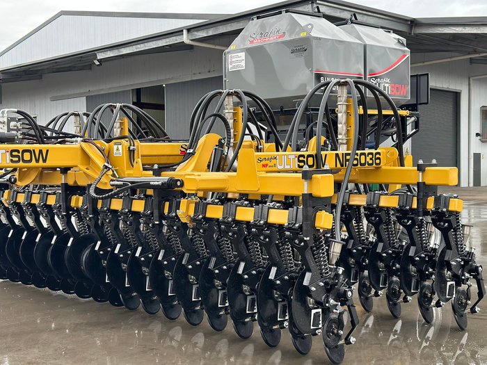 0 SERAFIN ULTISOW NARROW FOLD SINGLE DISC SEEDER NEW YELLOW