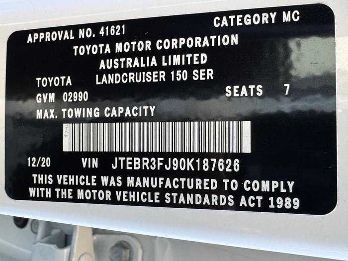 2020 Toyota Landcruiser Prado GXL