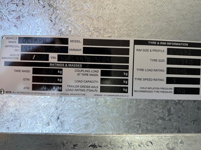 2025 Olympic Javelin X8 Bunks Semi Off-Road