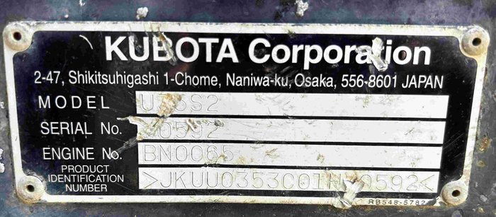 0 Kubota U35-3S2 Mini Excavator ORANGE