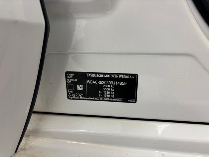 2021 BMW X5 xDrive40i M Sport G05 4X4 Constant Alpine White